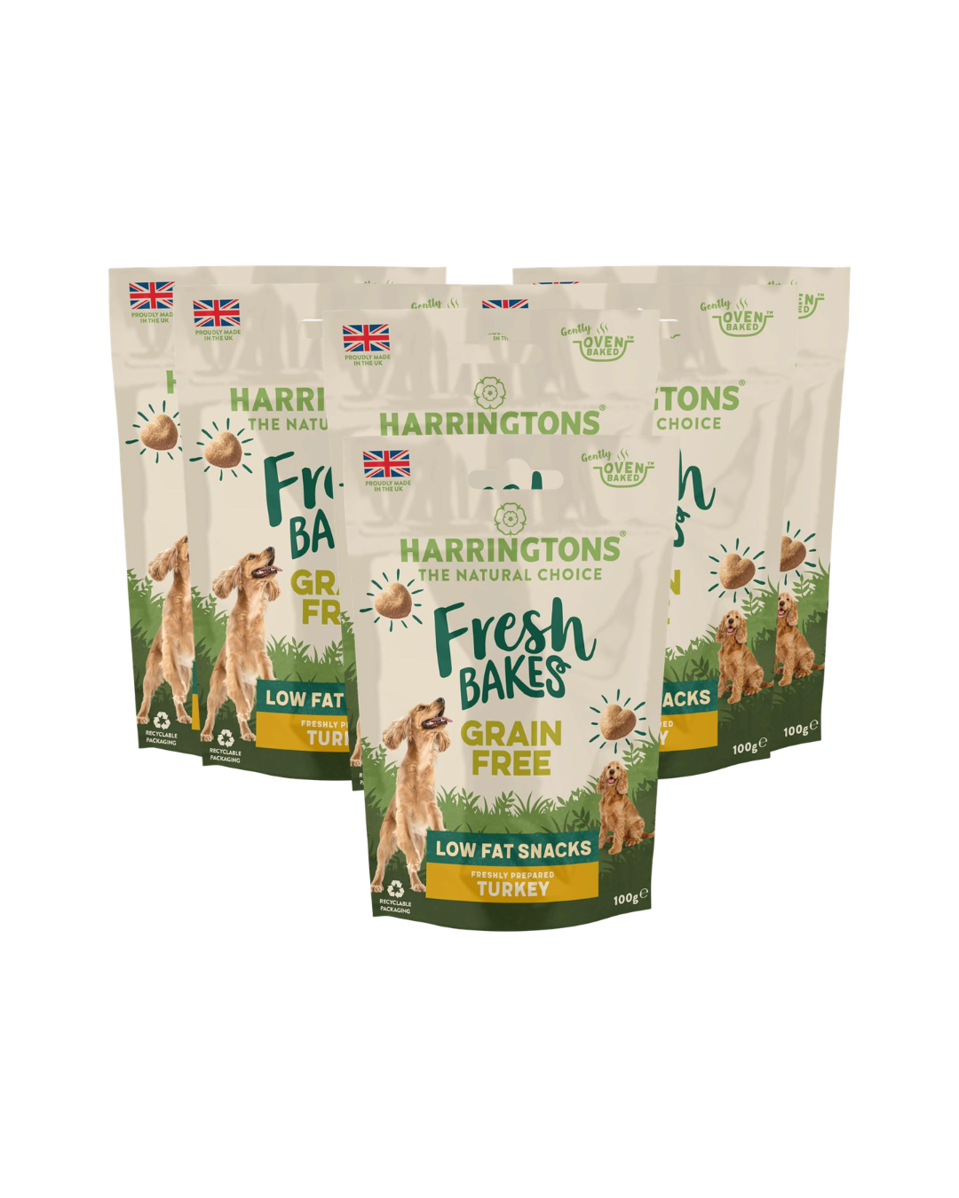 Harringtons FreshBakes Grain Free Dog Treats Lean Turkey 100g (Pack of 7)